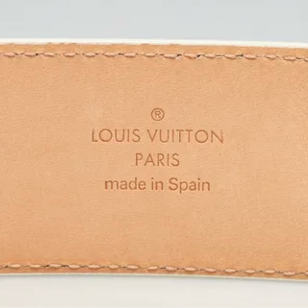 LOUIS VUITTON White Epi Leather Belt Size 85/34 - Picture 8 of 9
